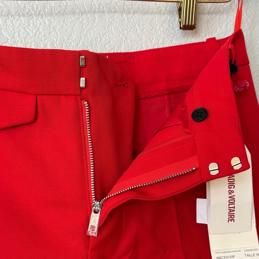 Zadig & Voltaire Bold Red Women's Trousers - Picture 8 of 11